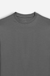 T-SHIRT GIROCOLLO MANICA LUNGA GRIGIO SCURO